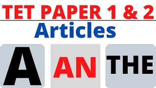 TNTET EXAM  Article in English Grammar [upl. by Sivle594]