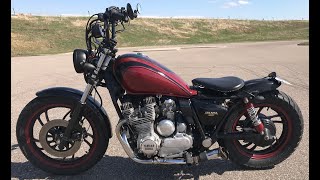 1982 XJ650 Yamaha Maxim Bobber  Budget Build WalkAround [upl. by Roselba]