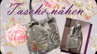 Tasche nähen  Tragetasche einfache große Tasche mit Innenfutter und Reißverschluss [upl. by Estevan]