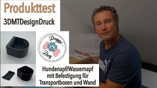 Hundewassernapf mit Wandbefestigung für die Hundebox und Wand [upl. by Bessie]