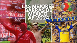 Las 5 mejores BARRAS del Futbol Mexicano en el apertura 2024 🤯  La del Toluca da MIEDO 🔥 [upl. by Anomahs937]