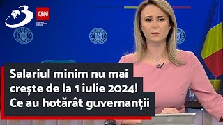 Salariul minim nu mai crește de la 1 iulie 2024 Ce au hotărât guvernanții [upl. by Mowbray]