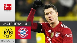 Borussia Dortmund  FC Bayern München 23  Highlights  Matchday 14 – Bundesliga 202122 [upl. by Alyakam467]