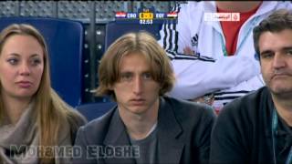 Luka Modric watching handball match between Croatia amp Egypt at the Handball World Championship [upl. by Nnelg]