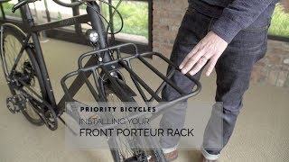 Priority Bicycles Front Porteur Rack Assembly [upl. by Sontich155]