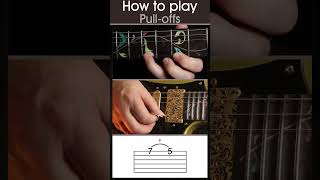 How to play a pulloff on guitar guitar pulloffs guitarlesson guitar guitartechnique [upl. by Shanly]