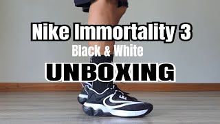 Nike Immortality 3  Black amp White  Unboxing [upl. by Aloeda]