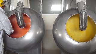 Sugar coating machine video show for flavoring gum [upl. by Eaneg]