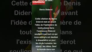 Denis Diderot  Tous sanéantit tout périt tout passe  il ny a que le monde qui reste shorts [upl. by Iruam483]