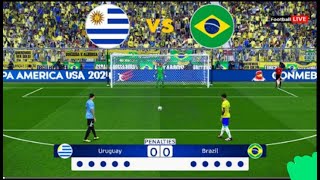 Brazil vs Uruguay  FIFA World Cup 2026™ Final  Penalty Shootout  Realistic PES Gameplay [upl. by Craner]