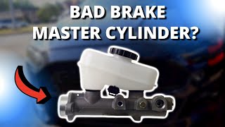 SYMPTOMS OF A BAD BRAKE MASTER CYLINDER [upl. by Pitzer545]