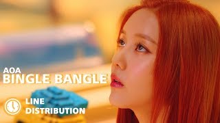 AOA 에이오에이  Bingle Bangle 빙글뱅글 Line Distribution [upl. by Jeffers852]