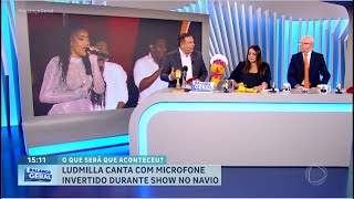 Playback Ludmilla chama a atenção por cantar com microfone invertido em show  Balanço Geral [upl. by Maclean]