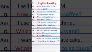 ✅Daily English practice question and answer questionanswerenglish [upl. by Jaquenetta]