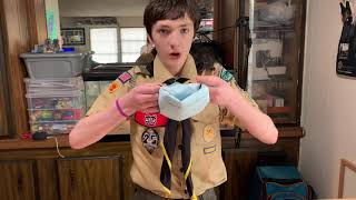 Making a face mask with a Scout neckerchief and Bandana [upl. by Scriven]