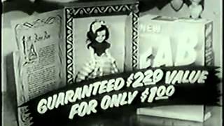 VINTAGE 1953 JINX FALKENBURG COMMERCIAL WITH COLLECTIBLE DOLLS  FROM FAB LAUNDRY DETERGENT [upl. by Even435]