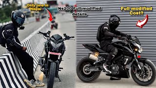 Ns200 full modified cost full bike review full bike modified details😍 [upl. by Sakul]