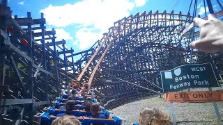 WICKED CYCLONE ROW 11 POV Six Flags New England 6224 [upl. by Eglantine]