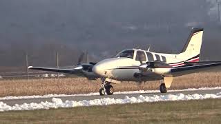 Beechcraft baron G58 N79KT land at York Airport [upl. by Lait335]