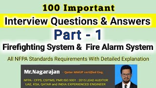 Firefighting amp Fire Alarm interview questions l 100 important Questions of fire fighting system [upl. by Werbel427]