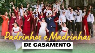 PADRINHOS DE CASAMENTO Quantidade de padrinhos Ordem de entrada Cor de Vestido de Madrinhas [upl. by Margaux]