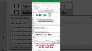 ToDo List in Excel [upl. by Iene822]