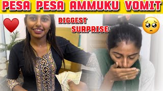 பேசபேச Vomit🥺Biggest Surprise❤️🤰🏼dhinaammuvlogs8410 dhinaammu youtube pregnancy viral [upl. by Edals]