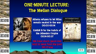 The Melian Dialogue  ONEMINUTE LECTURE  Brett Robbins [upl. by Etnaled574]