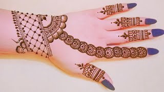 simple new back hand stylish mehndi designs  full hand mehndi designs  shammihennaart [upl. by Nihi]