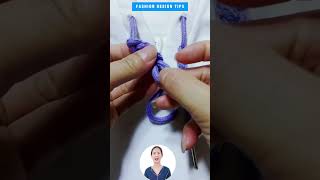 How to tie hoodie lace simple design Sweater rope tie tips shorts lacing hoodielacing [upl. by Lahcim]