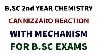 Cannizzaro Reaction With Mechanism  BSC 2nd Year Organic Chemistry  Aldehydes and Ketones [upl. by Hsepid]