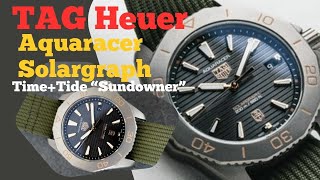 The New TAG Heuer itu Aquaracer Solargraph × TimeTide “Sundowner” [upl. by Lajes]