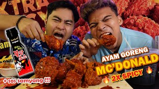 AFIQ amp RISS MAKAN 10 KETUL AYAM MCD 2X SPICY  SOS SAMYANG  MUKBANG [upl. by Ribal682]