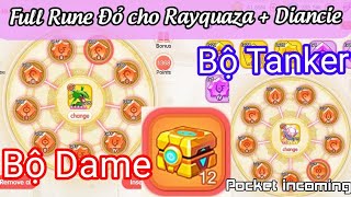 Đập hộp Full bộ Rune đỏ cho Rayquaza và Diancie Tips Rune Pocket incoming [upl. by Sherburn]