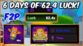 6 DAYS OF 624 LUCK AS F2P IN ANIME CHAMPIONS SIMULATOR ACS  ROBLOX [upl. by Deckert513]