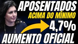 Aposentados Acima do Mínimo  Aumento Oficial Acaba de Ser Divulgado 47 [upl. by Dinnie]