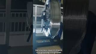 machine automaticcoilroundbarstraightener2mm steel wire 304 stainless steel wire straightener [upl. by Yelak]