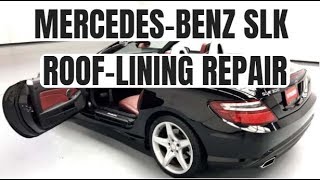 MERCEDES BENZ SLK HEADLINER REMOVAL ROOF LINING REPAIR [upl. by Iene]