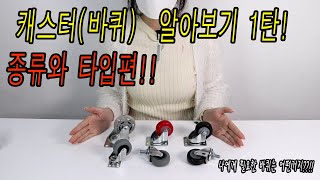 캐스터바퀴에 대해 알아보기 1탄 바퀴의 종류와 타입편 [upl. by Hummel]