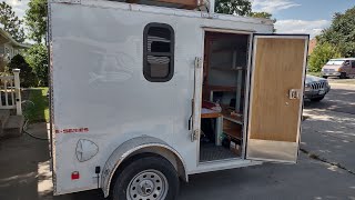 Budget DIY Cargo Trailer Camper Conversion [upl. by Xever]