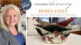 How to Sew a Bowl Cozy  Reversible and Microwave Safe Bowl Cozy Tutorial  Janome Sewing Machine [upl. by Noyk]