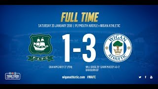 HIGHLIGHTS Plymouth Argyle 1 Wigan Athletic 3  200118 [upl. by Betthezel]