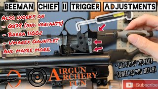 Beeman Chief amp Qb78 trigger adjustments  How to get a Lighter amp Shorter trigger pull 1lb easily [upl. by Joaquin]