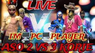 Hi All Freands Aso Vs korrie 2 Vs 3 and 4 no Problem vs freefirecastomroom [upl. by Ytsur]