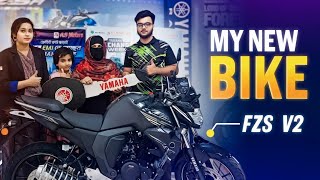 My Brand New Bike ❤️  YAMAHA FZS V2 Buying in 2024 💥💥💥 [upl. by Eidnyl]