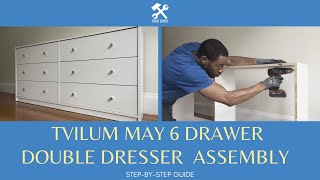 Tvilum May 6 Drawer Double Dresser Assembly Portland Contemporary 6 Drawer Double Dresser Jaylene [upl. by Leler344]