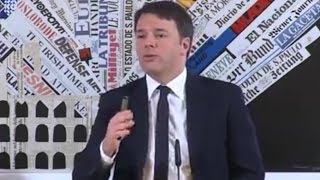 Renzi quotA dicembre si inaugura la Salerno Reggio Calabriaquot E scatta la risata [upl. by Lora]