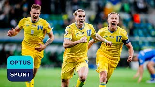 Ukraine do Icelands VIKING CLAP after beating them to qualify for EURO 2024 [upl. by Imugem]