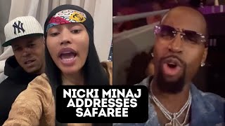 Nicki Minaj Addresses Safaree Attending Her Concert quotEverytime They Bag Running Lowquot [upl. by Zurheide977]