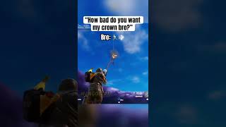 Bro was getting the crown at all costs 💀😭 Use code Mangoleaf in the item shop ❤️ fortniteshorts [upl. by Chery]